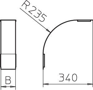 Крышка внешнего вертикал. угла 90град. 600мм DBV 85 600 F DD OBO 7131692