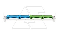 Клеммная колодка KSK-2N/2PE-KLV, N/PE 2x 2x2.5_25+14x0.75_4mm2, пружинный зажим, для щитков KLV | код 178898 | EATON