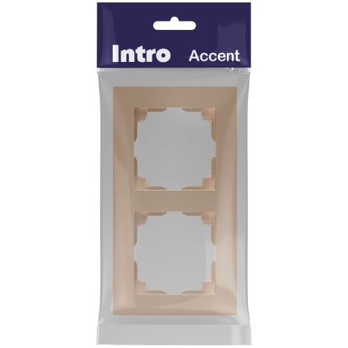 Рамка для розеток и выключателей Intro Accent 6-502-04 на 2 поста, СУ, шампань | код Б0063758 | ЭРА фото 2 Рамка для розеток и выключателей Intro Accent 6-502-04 на 2 поста, СУ, шампань | код Б0063758 | ЭРА фото 2