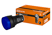 Лампа AD-22DS(LED)матрица d22мм синий 36В AC/DC TDM | код SQ0702-0027 | TDM