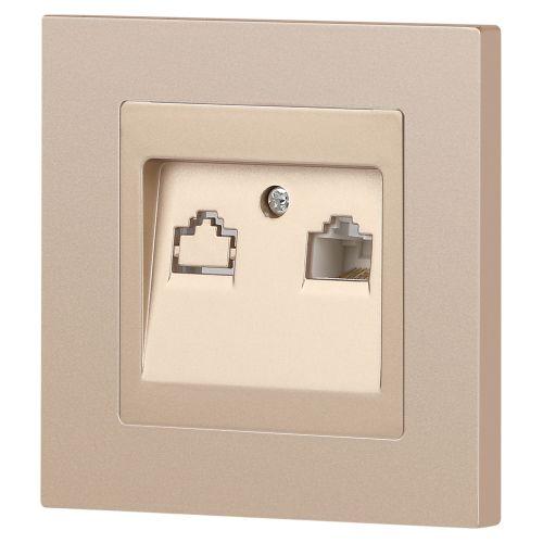 Розетка Intro Accent 6-303-04 информационная RJ45, IP20, СУ, шампань | код Б0063632 | ЭРА фото 6 Розетка Intro Accent 6-303-04 информационная RJ45, IP20, СУ, шампань | код Б0063632 | ЭРА фото 6