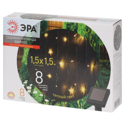 Садовая гирлянда на солнечной батарее Занавес 1,5*1,5 метра, 192 LED ERASF22-41 | код Б0053372 | ЭРА фото 3 Садовая гирлянда на солнечной батарее Занавес 1,5*1,5 метра, 192 LED ERASF22-41 | код Б0053372 | ЭРА фото 3