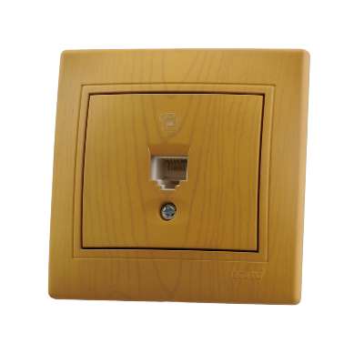 Розетка телефонная 1-м СП Mira RJ11 ольха LEZARD 701-0701-137 Розетка телефонная 1-м СП Mira RJ11 ольха LEZARD 701-0701-137