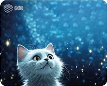Коврик для мыши Cactus White Cat 300x250x3мм (CS-MP-D11M) | код 2011222 | CACTUS