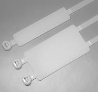 Стяжка нейлоновая неоткрывающаяся безгалогенная (halogen free) 300x4.8 мм полиамид 6.6 с площадкой для маркера (100 шт), Hyperline GTK-300STC | код 17004 | Hyperline