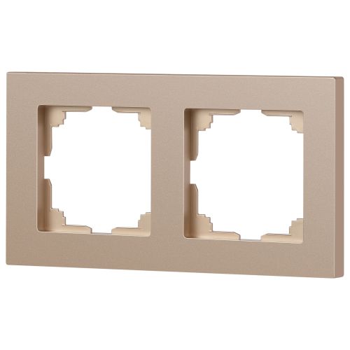 Рамка для розеток и выключателей Intro Accent 6-502-04 на 2 поста, СУ, шампань | код Б0063758 | ЭРА фото 3 Рамка для розеток и выключателей Intro Accent 6-502-04 на 2 поста, СУ, шампань | код Б0063758 | ЭРА фото 3