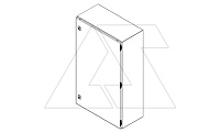 Щит моноблочный 1000x800x300мм (ВхШхГ) навесной с монтажной панелью, 1 глухая дверь, 2 замка, 3 петли, RAL7035, IP66 | код DM258-130 | Tekpan