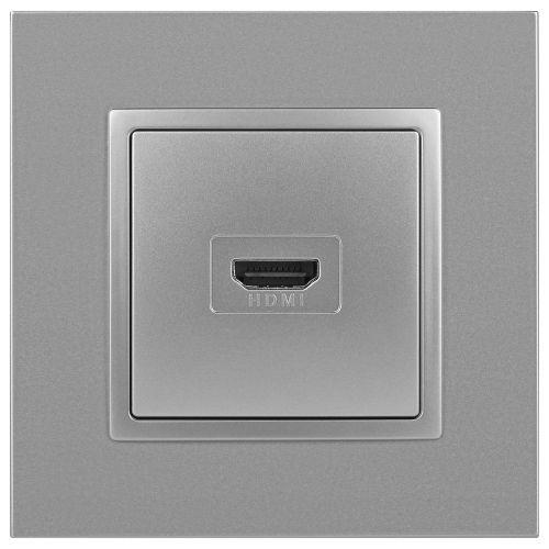 Розетка HDMI, Эра Elegance, алюминий, 14-3114-03 | код Б0034334 | ЭРА фото 3 Розетка HDMI, Эра Elegance, алюминий, 14-3114-03 | код Б0034334 | ЭРА фото 3