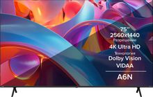 Телевизор LED Hisense 75 75A6N черный 4K Ultra HD 60Hz DVB-T DVB-T2 DVB-C DVB-S DVB-S2 USB WiFi Smart TV | код 2046341 | HISENSE