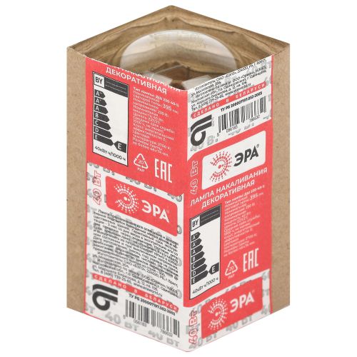 Лампа накаливания ДШ 40-230-Е27 40Вт шар (P45) 230В Е27 ЭРА Б0039133