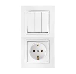 Беларусь Блок скрыт 3-х клвыкл+1местн роз Зк | код 3В-РЦ-731 | БелТИЗ