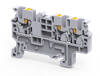 Клемма проходная CP2.5/3 /5x62,5mm, push-in, 3 присоед., 2,5(max 4)mm2, 24A, 1000V, серая | код CP2.5/3 | Connectwell