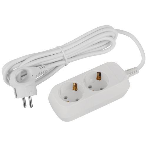 Удлинитель электрический UDL-16-230-E Greenline 2 розетки с заземлением 3м ПВС 3х1кв.мм Эра Б0065065