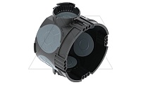 Подрозетник UP 46 одиночный, 650°С, O64мм, h=46мм, для спл. стен, без винтов, c воздухонепрониц. мембр. вводами, черный, полипропилен | код 2003706 | OBO Bettermann