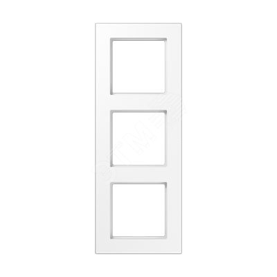 Рамка 3-я для горизонтальной/вертикальной установки Серия- A550 Материал- термопласт. Цвет- белый | код A5583BFWW | JUNG