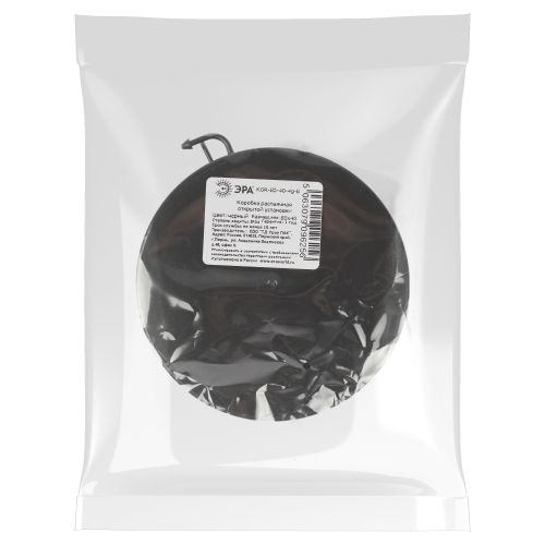 Распределительная коробка KOR-85-40-4g-B открытой установки черная 85х40мм с гермовводами 4 вх. IP54 | код Б0061801 | ЭРА фото 2 Распределительная коробка KOR-85-40-4g-B открытой установки черная 85х40мм с гермовводами 4 вх. IP54 | код Б0061801 | ЭРА фото 2