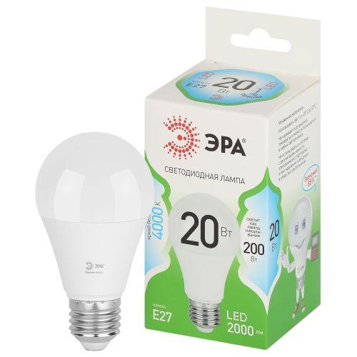Лампа светодиодная LED 20 Вт 2000Лм 4000К груша нейтральный E27 220-240В LED A60-20W-840-E27 Green Line | код Б0067116 | ЭРА
