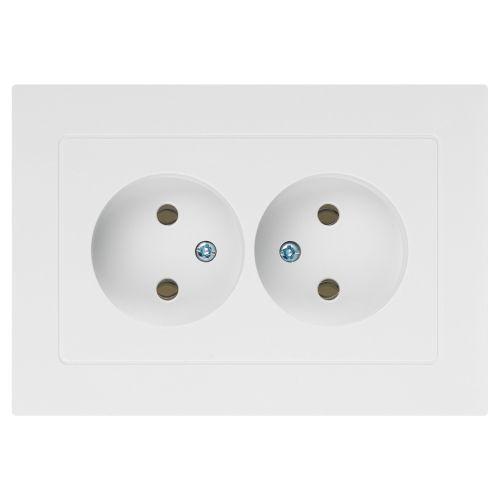 Розетка 2-м СП Accent 6-204-01 16А IP20 250В 2P AL/CU бел. Intro Б0063447 Розетка 2-м СП Accent 6-204-01 16А IP20 250В 2P AL/CU бел. Intro Б0063447