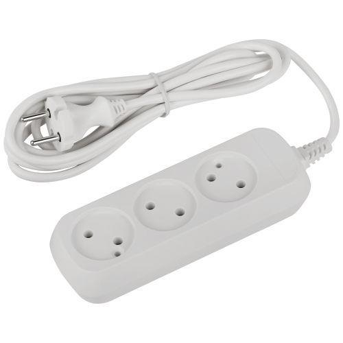 Удлинитель электрический UDL-10-330 Greenline 3 розетки без заземления 3м ПВС 2х0.75кв.мм Эра Б0065072