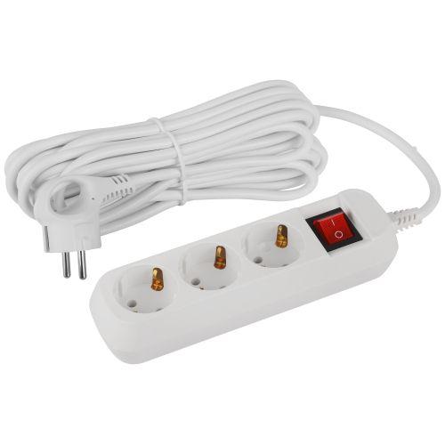 Удлинитель электрический UDL-16-370-ES Greenline 3 розетки с заземлением с выключателем 7м ПВС 3х1кв.мм Эра Б0065012 Удлинитель электрический UDL-16-370-ES Greenline 3 розетки с заземлением с выключателем 7м ПВС 3х1кв.мм Эра Б0065012