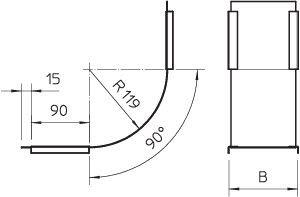 Крышка для угла вертикального внутр. 90град. осн.100 DBV 60 100 S FS OBO 7130805