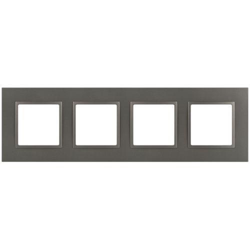 Рамка 4-м Elegance 14-5014-16 Classic для розеток и выключателей титан Эра Б0065829