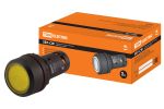 Кнопка SB7-CW3565 с возвратом, 1НО+1НЗ, d22 мм, 220 В LED, желтая, IP54 TDM | код SQ0746-0037| TDM