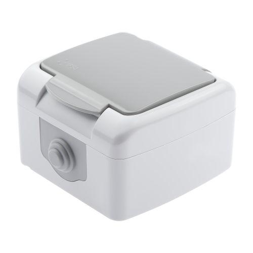 Розетка Intro Atlantic 5-201-03 с заземлением 2P+E Schuko, 16А-250В, IP54, открытой установки, серый | код Б0050945 | ЭРА фото 6 Розетка Intro Atlantic 5-201-03 с заземлением 2P+E Schuko, 16А-250В, IP54, открытой установки, серый | код Б0050945 | ЭРА фото 6