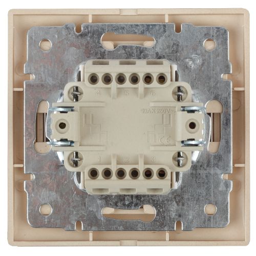 Переключатель Intro Plano 1-103-02 одноклавишный 10А-250В, IP20, СУ, слоновая кость | код Б0053744 | ЭРА