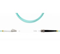 Патч-корд оптический LANMASTER, симплексный, LC/PC-ST/PC, OM3, LSZH, 2.0 м | код LAN-LC-ST/OM3-2.0 | LANMASTER