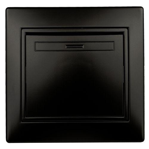 Выключатель 1-кл. 2мод. СП Plano 10А IP20 1-101-05 250В антрацит Intro Б0053725