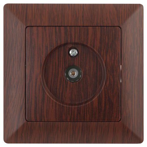 Розетка TV одиночная, СУ, Solo, венге, 4-301-10 | код Б0043373 | ЭРА