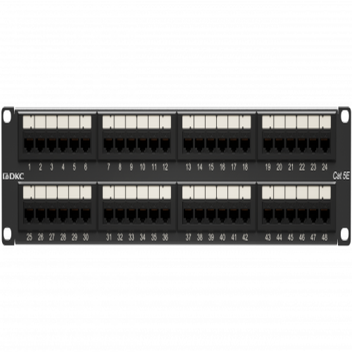 Патч-панель 192UCAT5E 48 портов RJ45 неэкранированная | код RN5PPU242 | DKC