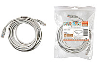 Патч-корд народный U/UTP Cat 5e 4PR 24AWG PVC, литой 5 м, серый | код SQ0115-0006 | TDM НАРОДНЫЙ