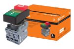 Кнопка двойная MPD13-11G (зеленая/красная-выступающая) (LED) d22мм/220В (I/O) линза зеленая TDM | код SQ0747-0036| TDM