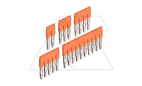 Перемычка JB8-5 для клемм ZS10(ZK6)/8 на 5 полюсов, 57А, оранж. | код 90830500 | Entrelec