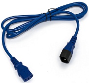 Hyperline PWC-IEC13-IEC14-5.0-BL Кабель питания монитор-компьютер IEC 320 C13 - IEC 320 C14 (3x1.0), 10A, прямая вилка, 5м, цвет синий (ПВС-АП-3*1,0-250-C13C14-10-5,0 ГОСТ 30851.1-2002 (МЭК 60320-1:1994)) | код 281853 | Hyperline