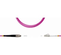 Патч-корд оптический LANMASTER, симплексный, LC/PC-FC/PC, OM4, LSZH, 20 м | код LAN-LC-FC/OM4-20 | LANMASTER
