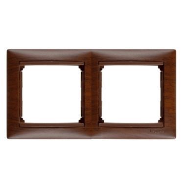 VALENA Рамка 2 поста горизонтальная тонированное дерево | код 694363 | Legrand