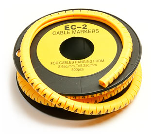 Cabeus EC-2-4 Маркер для кабеля д.7.4мм, цифра 4 | код 7425c | Cabeus