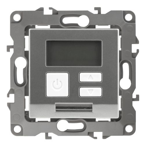 Терморегулятор универс.230В-Imax16А, Эра12, алюминий, 12-4111-03 | код Б0031273 | ЭРА