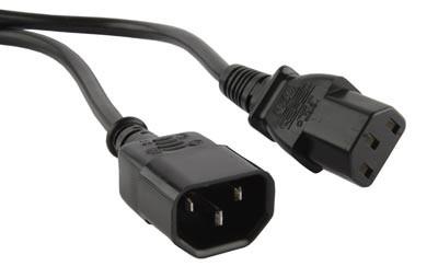 Кабель PWC-IEC13-IEC14-1.8-BK питания монитор-компьютер IEC 320 C13 - IEC 320 C14 (3х0.75) 10А прям. вилка 1.8м | код 34896 | Hyperline