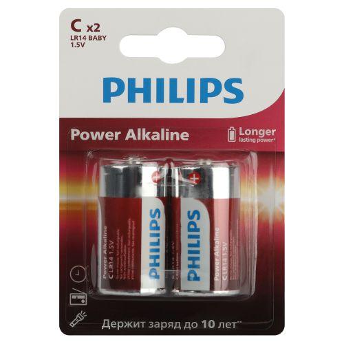 Элемент питания алкалиновый C/LR14 1.5В Power (блист. 2шт) Philips Б0062687 Элемент питания алкалиновый C/LR14 1.5В Power (блист. 2шт) Philips Б0062687