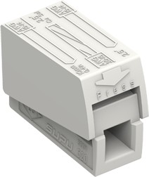 520112-WT Клемма унив. строит.-монтаж. для свет-ка на 1-пров. 1.0-2.5/0.5-2.5мм2 (аналог 224-101) бел., шт | код 520112-WT | SUPU