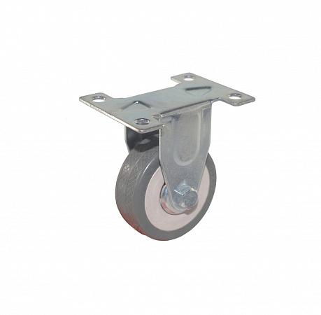 Колесо аппаратное неповоротное п/п обод резина сер. подшипник скольжения площадка d50 без тормоза Tech-Krep/Zitar 148491