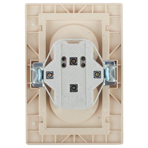 Розетка Intro Plano 1-204-02 без заземления двойная 2х2P, 16А-250В, IP20, СУ, Plano, слоновая кость | код Б0053905 | ЭРА