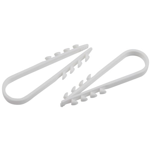 Дюбель-хомут для круглого кабеля 19-25 мм белый (10 штук) NO-224-558 | код Б0066279 | ЭРА