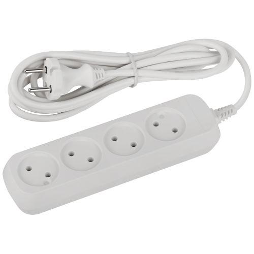 Удлинитель электрический UDL-10-430 Greenline 4 розетки без заземления 3м ПВС 2х0.75кв.мм Эра Б0065050