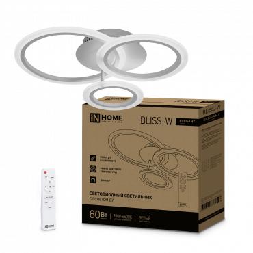 Светильник светодиодный ELEGANT BLISS-W 60Вт 230В 3000-6500К 4700лм 500х500х140мм с пультом ДУ бел. | код 4690612043364 | IN HOME