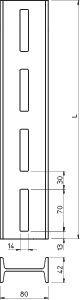 Рейка, I-профиль, L=600 мм, сталь, FT | код 6337074 | OBO Bettermann